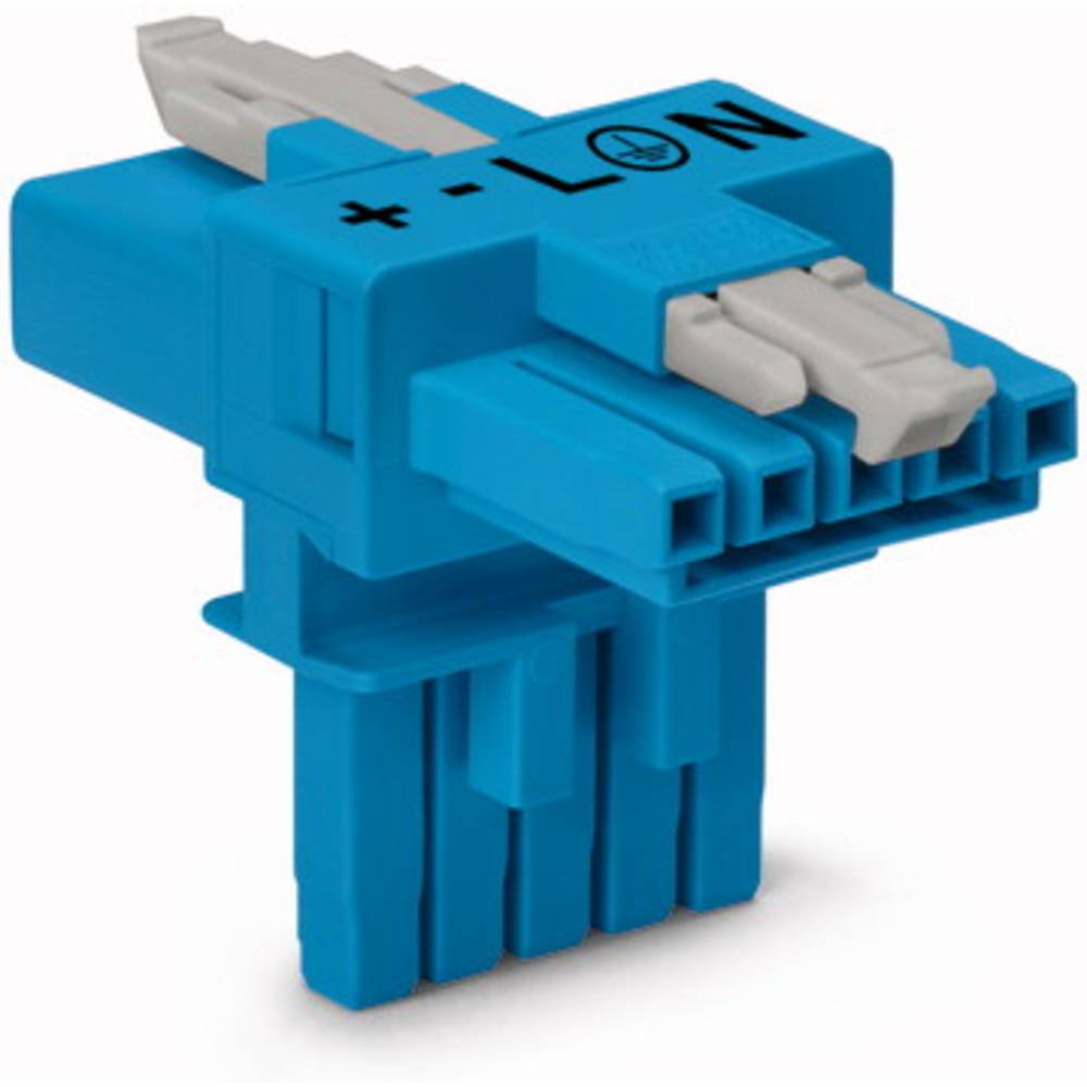 WAGO Net-T-splitter [Netstekker - Netbus, Netbus] Totaal aantal polen: 5 Blauw 25 stuk(s)