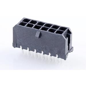 Molex 430451214 Male header, inbouw (standaard) Totaal aantal polen: 12 Rastermaat: 3 mm Inhoud: 1 stuk(s) Tray