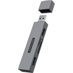 Sitecom USB Stick Card Reader with 2 USB Ports Kaartlezer