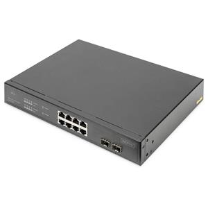 Digitus DN-95341-1 Netwerk switch 8 + 2 poorten 1 GBit/s PoE-functie