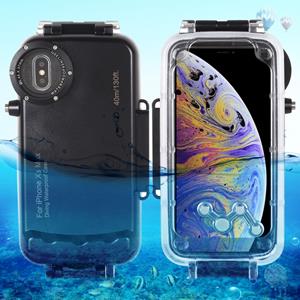 HAWEEL 40m / 130ft waterdichte duiken huisvesting Foto Video nemen dekken onderwaterbehuizing voor iPhone XS Max(Black)