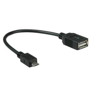 OTB USB Micro - USB-A | Adapter | 0.15 meter | USB2.0 High Speed/OTG (On-The-Go) | 