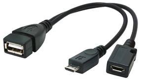 Transmedia USB Micro - USB-A | Adapter | 0.15 meter | USB2.0 High Speed/OTG (On-The-Go) | 