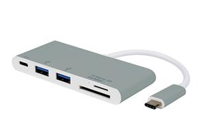 Roline USB-C - USB-A | Hub met kaartlezer | n.v.t. | USB3.0 SuperSpeed/OTG (On-The-Go)/Power Delivery | 