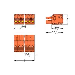 WAGO 2231-306/102-000 Female behuizing-kabel 2231 Totaal aantal polen 6 Rastermaat: 5.08 mm 50 stuk(s)