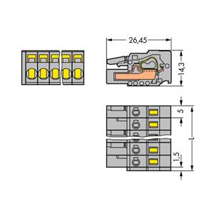 WAGO 231-104/026-000 Female behuizing (kabel) 231 Totaal aantal polen: 4 Rastermaat: 5 mm 100 stuk(s)