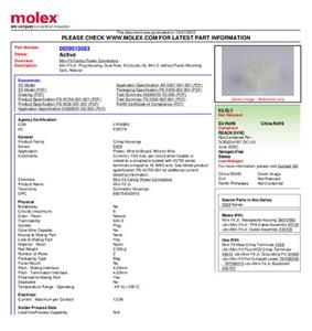 Molex 39013083 Female behuizing (kabel) Totaal aantal polen: 8 1 stuk(s) Bulk