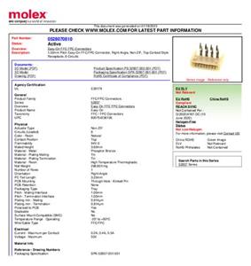 Molex FFC/FPC-Anschluss Polzahl Gesamt 8 Rastermaß: 1.00mm 528070810 Tray
