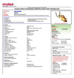 Molex 503948400 2MM CRIMP TERM 503948400  Inhoud: 1 stuk(s)