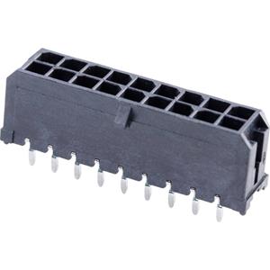 Molex 430451812 Male header, inbouw (standaard) Totaal aantal polen: 18 Rastermaat: 3 mm 1 stuk(s) Tray