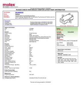 Molex 19092029 Female behuizing (kabel) Totaal aantal polen: 2 1 stuk(s) Bulk