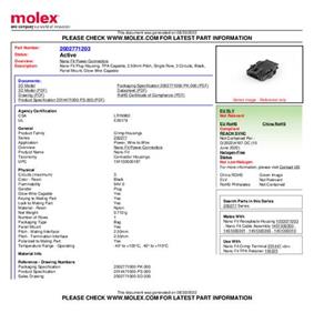 Molex 2002771203 Female behuizing (kabel) Totaal aantal polen: 3 Rastermaat: 2.50 mm 1 stuk(s) Bag