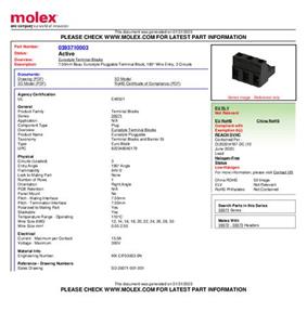 Molex 393710003 Printklem Aantal polen 3 1 stuk(s)