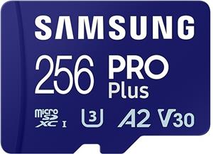 Samsung PRO Plus microSDXC-Karte 256GB A2 Application Performance Class, v30 Video Speed Class, UHS-
