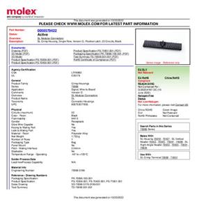 Molex 50579422 Female behuizing (kabel) Totaal aantal polen: 22 1 stuk(s) Bulk