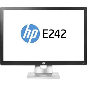 HP E242 - 24 inch - 1920x1200 - DP - HDMI - VGA - Zwart - Zo goed als nieuw