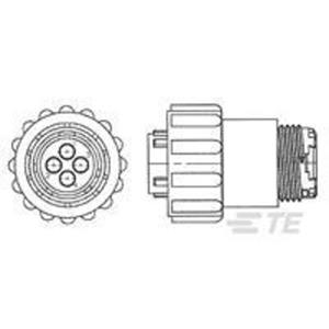 TE Connectivity 1977887-1 Ronde connector Stekker, recht Serie (ronde connectors): CPC Totaal aantal polen: 37 1 stuk(s)