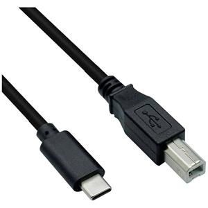 Roline USB-kabel USB 2.0 USB-C stekker, USB-B stekker 1.80 m Zwart Afgeschermd 11028336