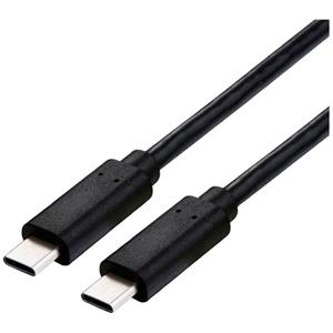 Value USB-C-kabel USB 4.0 USB-C stekker 1.00 m Zwart Afgeschermd 11999082