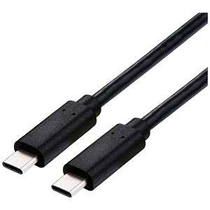 Value USB-C-kabel USB 4.0 USB-C stekker 2.00 m Zwart Afgeschermd 11999083