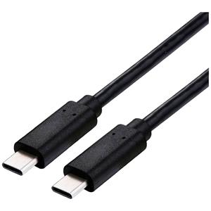 Value USB-C-kabel USB 4.0 USB-C stekker 0.80 m Zwart Afgeschermd 11999092
