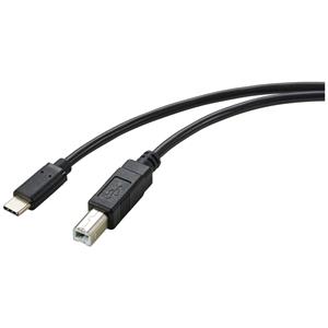 Renkforce USB-kabel USB 2.0 USB-C stekker, USB-B stekker 2.00 m Zwart Afscherming totaal RF-5720420