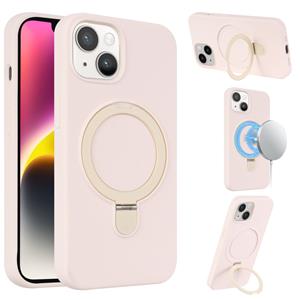Fonu.nl Geschikt voor iPhone 13 hoesje met magnetische standaard - geschikt voor hoesje iPhone 13 - Magnetisch hoesje voor iPhone 13 - Hoesje met standaard - Roze