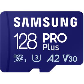 Samsung PRO Plus microSDXC-Karte 128GB A2 Application Performance Class, v30 Video Speed Class, UHS-