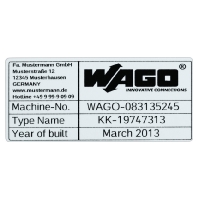 WAGO 210-802 Etiketten voor thermotransferprinter Markeringsvlak: 70 x 33 mm Zilver Aantal markeringen: 500 500 stuk(s)