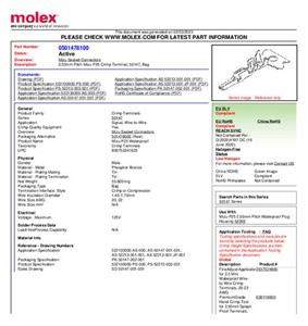 Molex 501478100 2.5 SP Male term 501478100 Inhalt