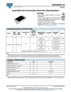 Vishay CRCW02011K00FKED Thick Film weerstand 1.0 kΩ SMD 0201 0.05 W 1 % 1 stuk(s) Tape