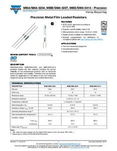 Vishay CRCW12061M00FKTBBC Metaalfilmweerstand 500 Ω THT 0207 0.4 W 1 stuk(s) Tape