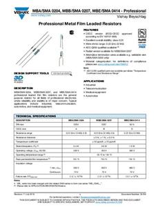 Vishay MBB02070C1203FCT00 Metaalfilmweerstand 120 kΩ Axiaal bedraad 0.60 W 1 % 50 ppm/°C 1 stuk(s) Tape