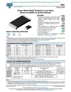 Vishay WSL120600000ZEA9 Metaalfilmweerstand 0 Ω SMD 1206 0.25 W 1 % 1 stuk(s) Tape