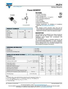 Vishay IRLZ14PBF MOSFET 1 N-kanaal 43 W TO-220AB Tube