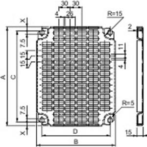 Schneider Electric NSYMR53 Montageplaat (l x b) 500 mm x 300 mm 1 stuk(s)