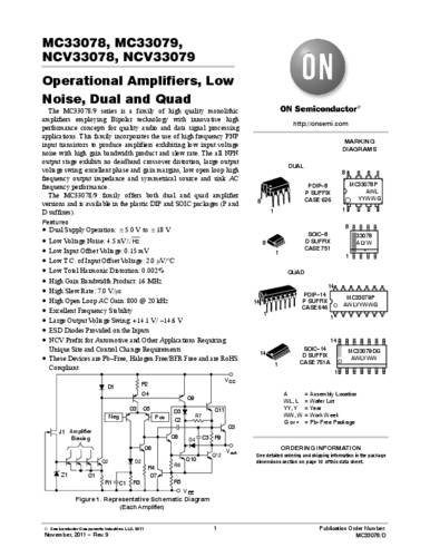ON Semiconductor MC33079DR2G Lineaire IC - operational amplifier SOIC-14 Tape on Full reel