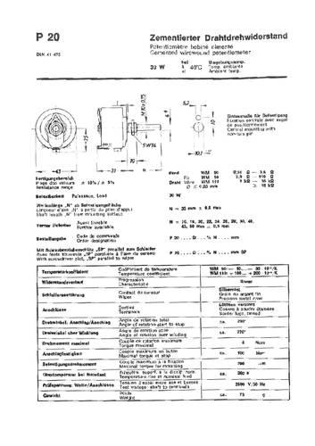 Vishay P20 110 4K7 10% AEY Draadpotmeter 30 W 4.7 kΩ 1 stuk(s)