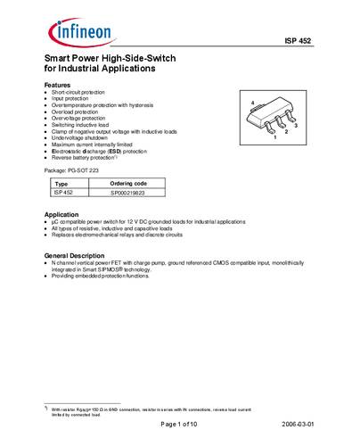 Infineon Technologies ISP452HUMA1 1 stuk(s)
