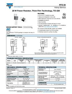 Vishay RTO020F10001JTE3 Leistungs-Widerstand 10kΩ THT TO-220 20W 5% Tube