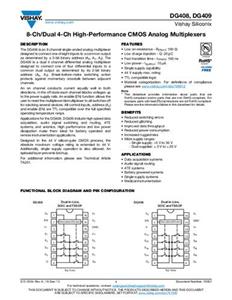 Vishay DG409DJ-E3 SMD 1 stuk(s) Tube