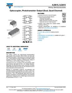 Vishay Optocoupler fototransistor ILD615-3 DIP-8 Transistor Tube