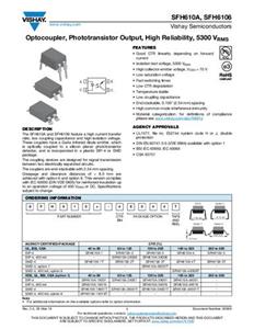 Vishay Optocoupler fototransistor SFH610A-2 DIP-4 Transistor Tube