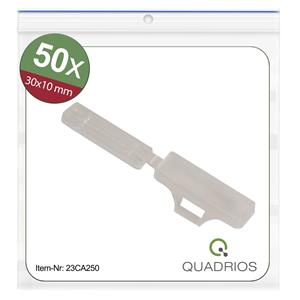 Quadrios 23CA250 23CA250 Kabelmarkering Montagemethode: Kabelbinder Markeringsvlak: 9.5 x 30 mm Transparant Aantal markeringen: 50 50 stuk(s)