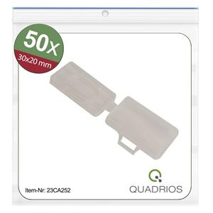 Quadrios 23CA252 23CA252 Kabelmarkering Montagemethode: Kabelbinder Markeringsvlak: 18 x 30 mm Transparant Aantal markeringen: 50 50 stuk(s)