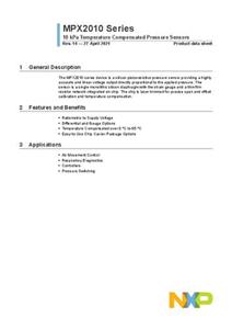 NXP Semiconductors MPX2010GP Druksensor 1 stuk(s) 0 kPa tot 10 kPa THT Tray