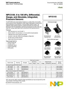 nxpsemiconductors NXP Semiconductors MPX5100DP Drucksensor 1 St. 0 kPa bis 100 kPa THT Tray