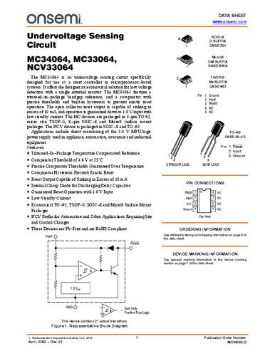 ON Semiconductor MC33064D-5G SMD 1 stuk(s)