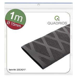 Quadrios 23CA217 Krimpkous zonder lijm Zwart 15 mm 8 mm Krimpverhouding:2:1 1 m