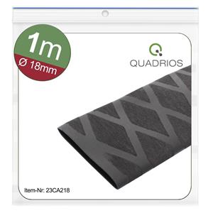 Quadrios 23CA218 Krimpkous zonder lijm Zwart 18 mm 9 mm Krimpverhouding:2:1 1 m